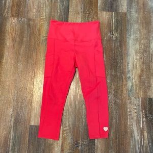 Love Her Reflective Heart Crop Leggings